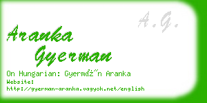 aranka gyerman business card